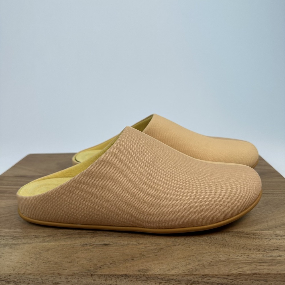 Womens FitFlop Yellow Chrissie x Yinka Ilori Slip Ons Mules Shoes‎ Size 9 M EUC